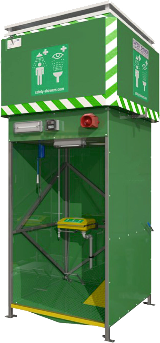 Tank fed safety shower or eyewash